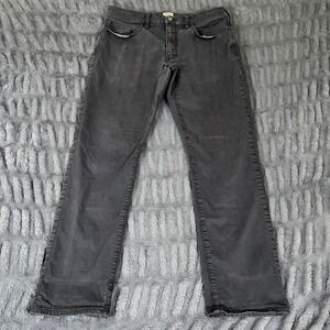 Flint and Tinder Mens Slim Fit 5-Pocket Pants Faded Black Charcoal 33x30 Stretch